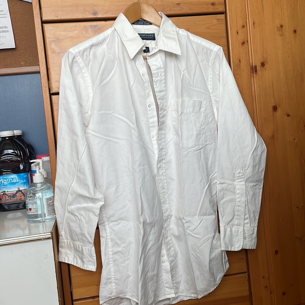 White, Medium, Oxford Slim Fit M’s L/S Shirt